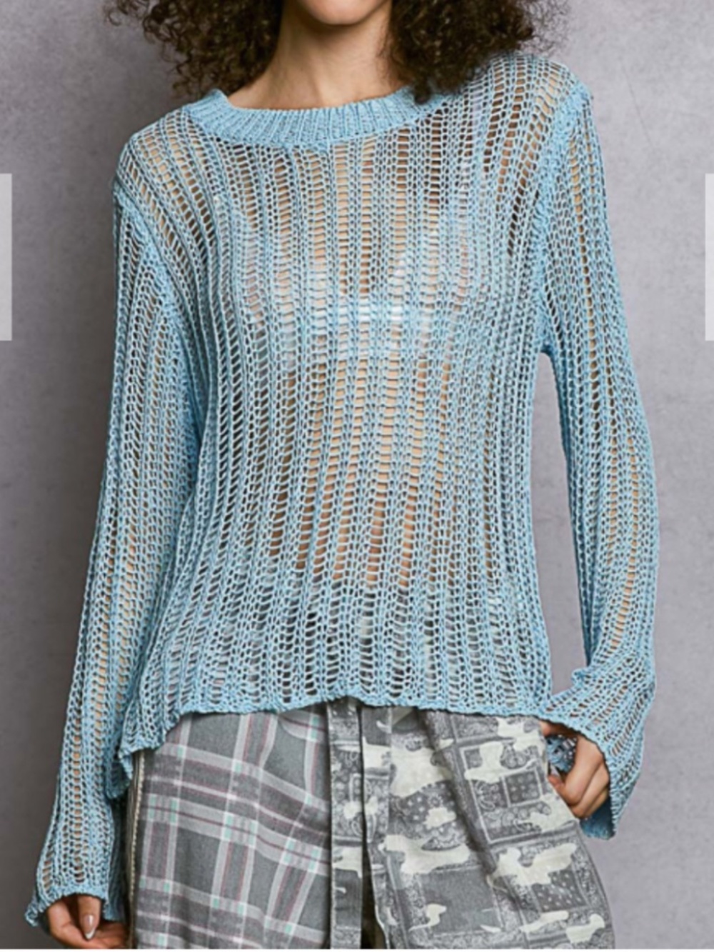 🎉 POL “ GIGI 2 “ POL OPEN KNIT LIGHTWEIGHT SWEATER 77